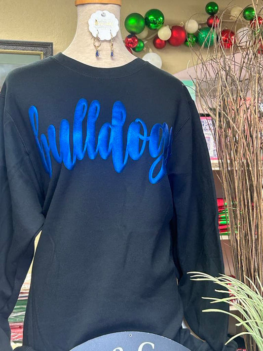 Bulldogs Blue Metallic Sweatshirt