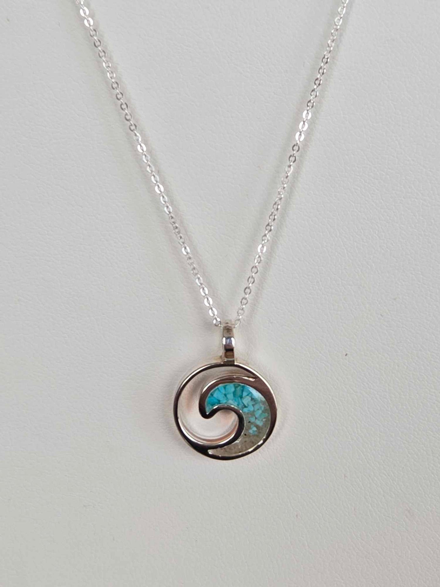 Wave Necklace - Turquoise Gradient