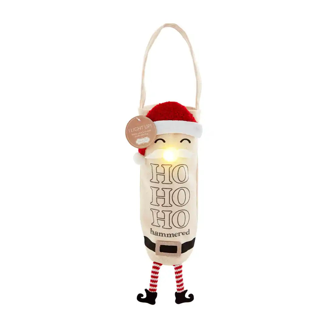 Gnome Light Up Christmas Wine Bag - Thumbnail 3
