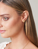 Cane Stud Earrings Gold