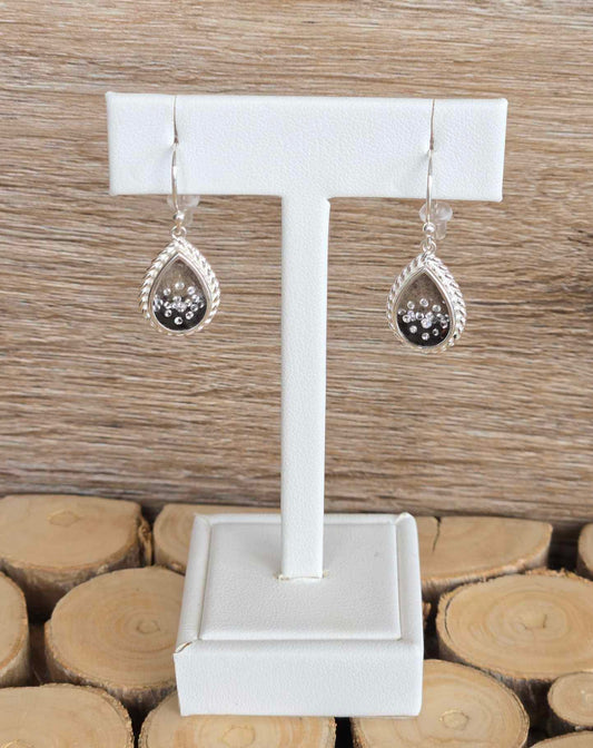 Modern Mermaid Earrings by Captain Kate - Diamond & Obsidian Gradient