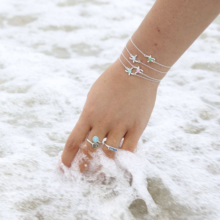 Delicate Dune Turtle Bracelet