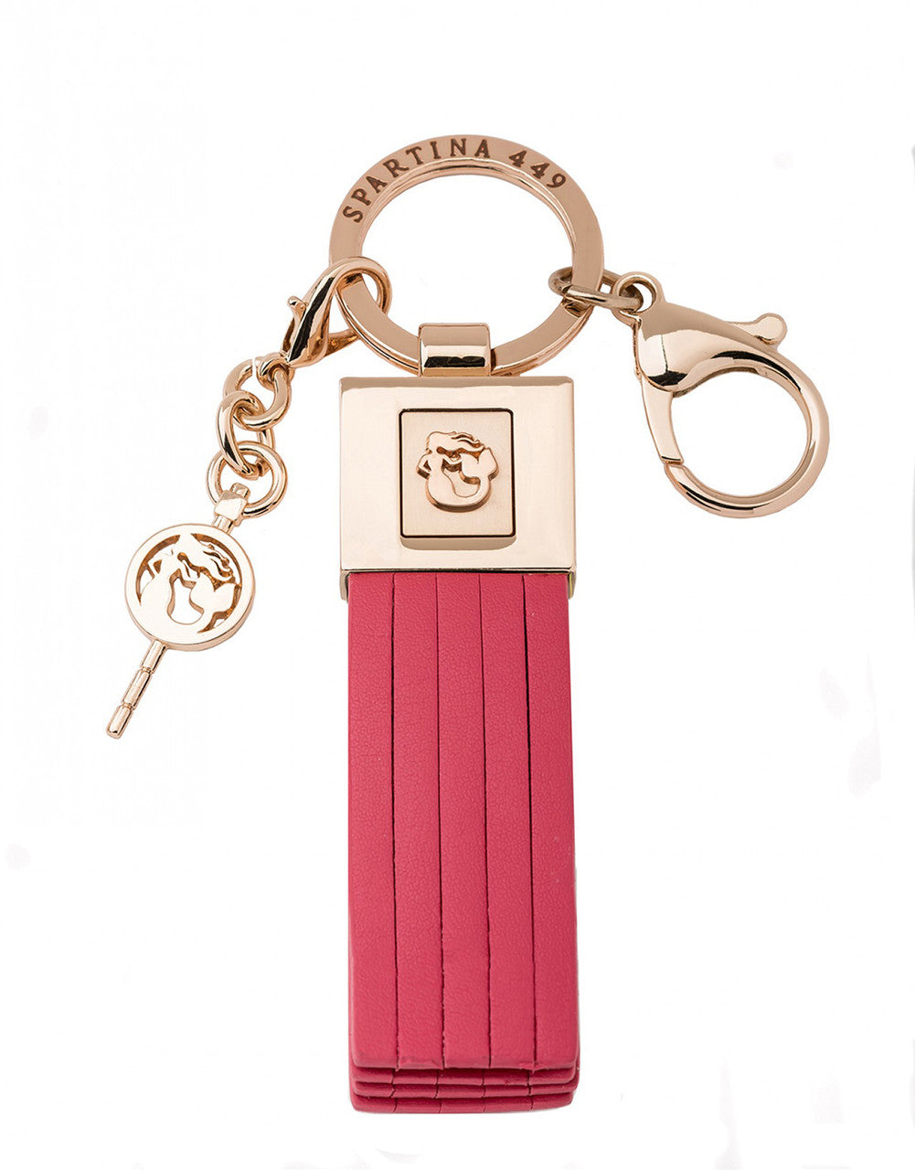 Raspberry AKA Monogram Tassel Keychain