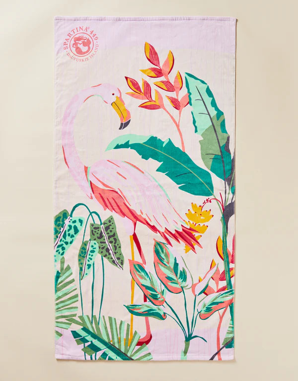 Tropic Flamingo Beach Towel