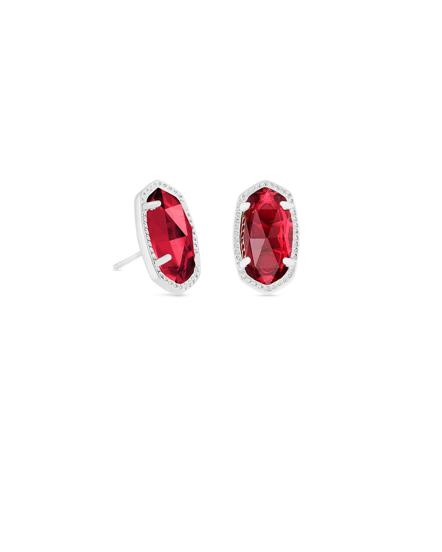 Ellie Silver Stud Earrings in Clear Berry