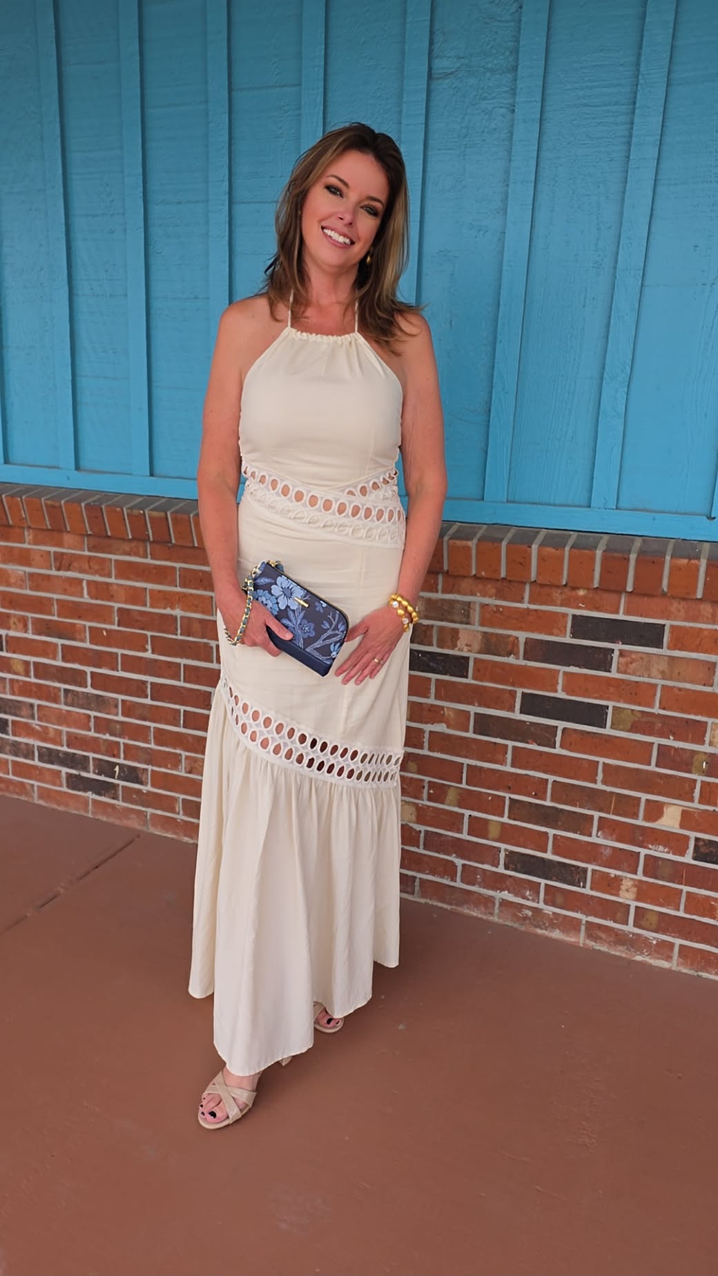 Cream Lace Maxi Dress