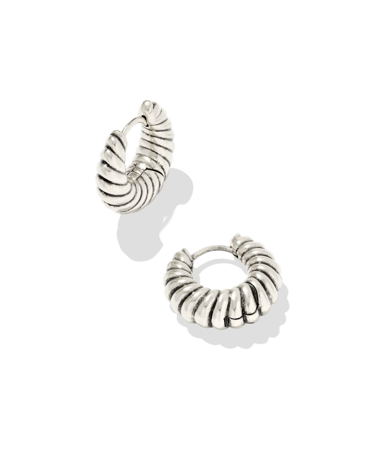 Sandy Vintage Silver Huggie Earrings