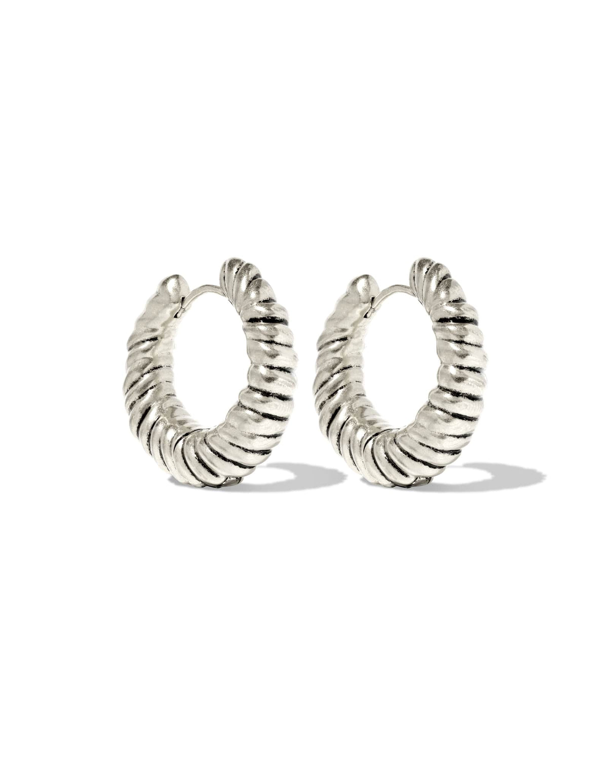 Sandy Vintage Silver Hoop Earrings