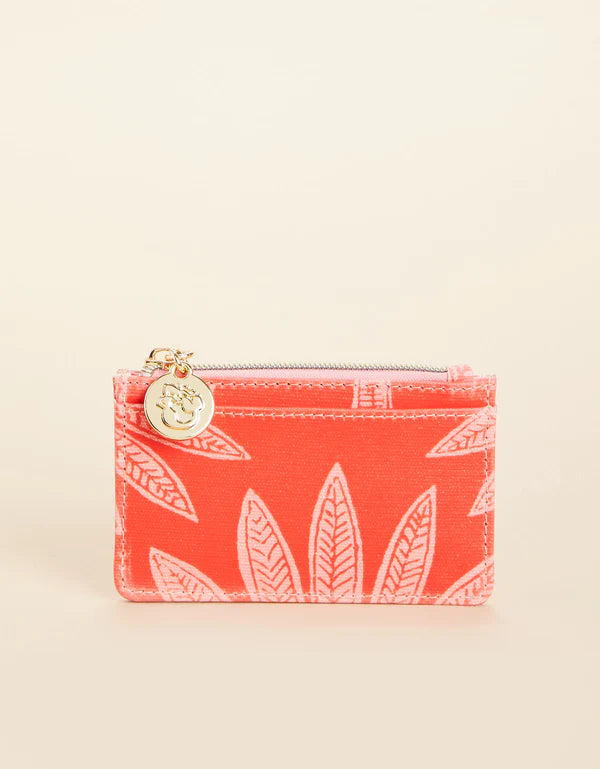 Zip Card Holder Palmetto Frond