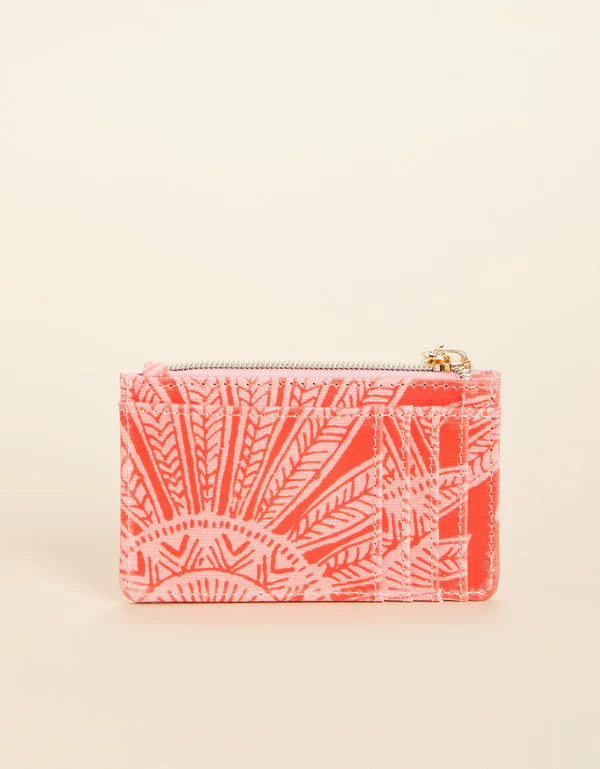 Zip Card Holder Palmetto Frond