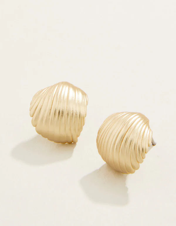 Shell Hoop Earrings Gold