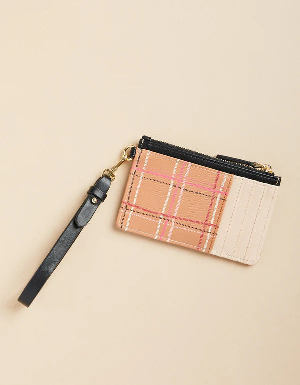 Slim Card Coinpurse Botanic Garden Dash Plaid