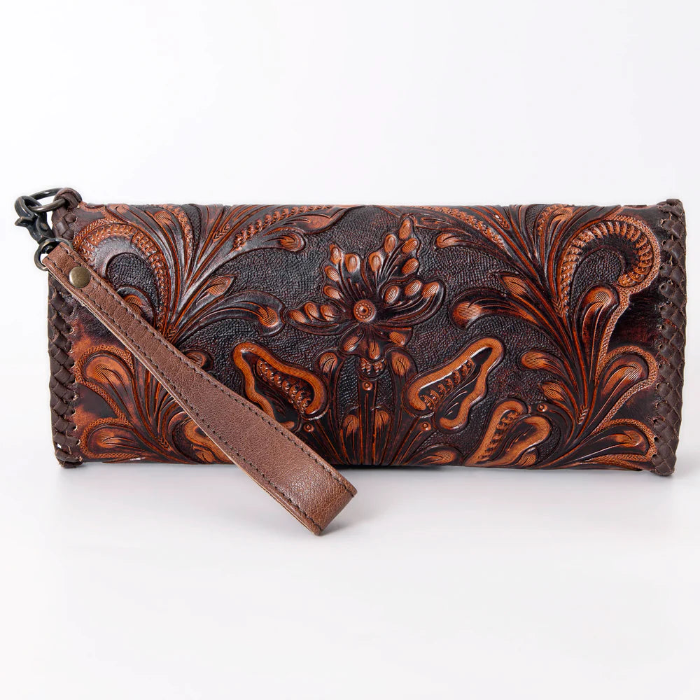 ADBG1106 - Tooled Wristlet Wallet