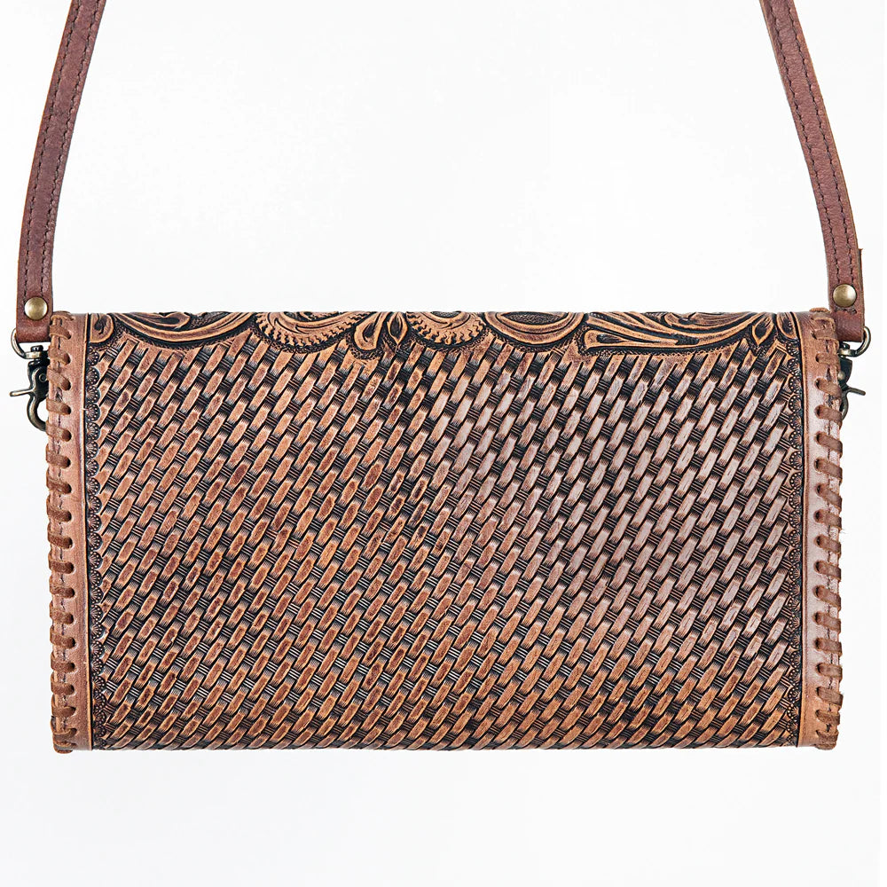 ADBG395BR - Tooled Envelope Style Crossbody