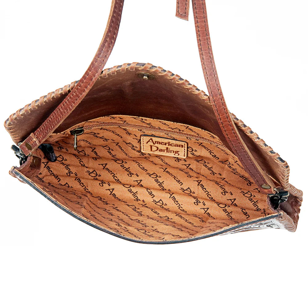 ADBG395BR - Tooled Envelope Style Crossbody