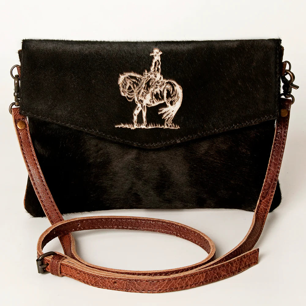 ADBGS178Y - Hair on Hide Cowgirl Branded Crossbody