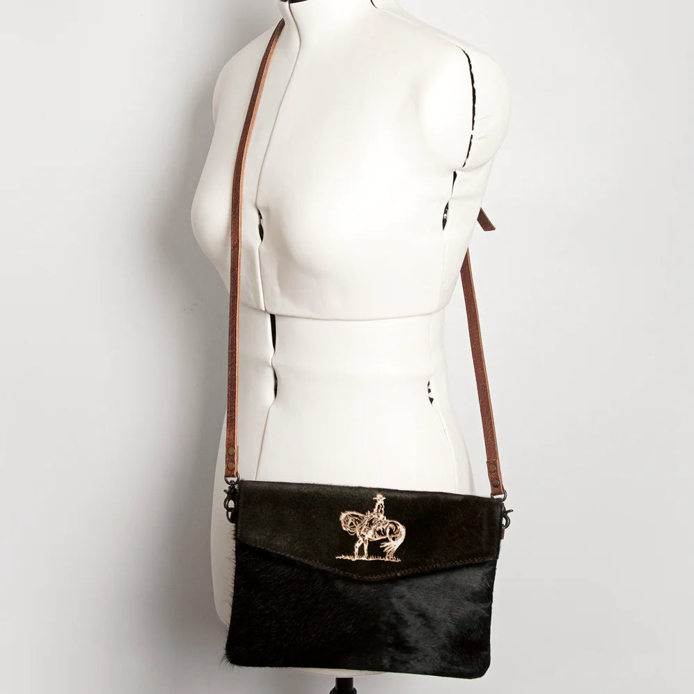 ADBGS178Y - Hair on Hide Cowgirl Branded Crossbody