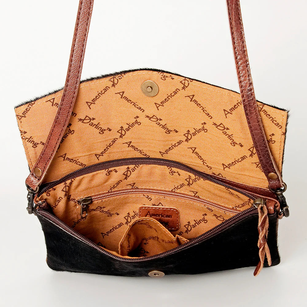 ADBGS178Y - Hair on Hide Cowgirl Branded Crossbody