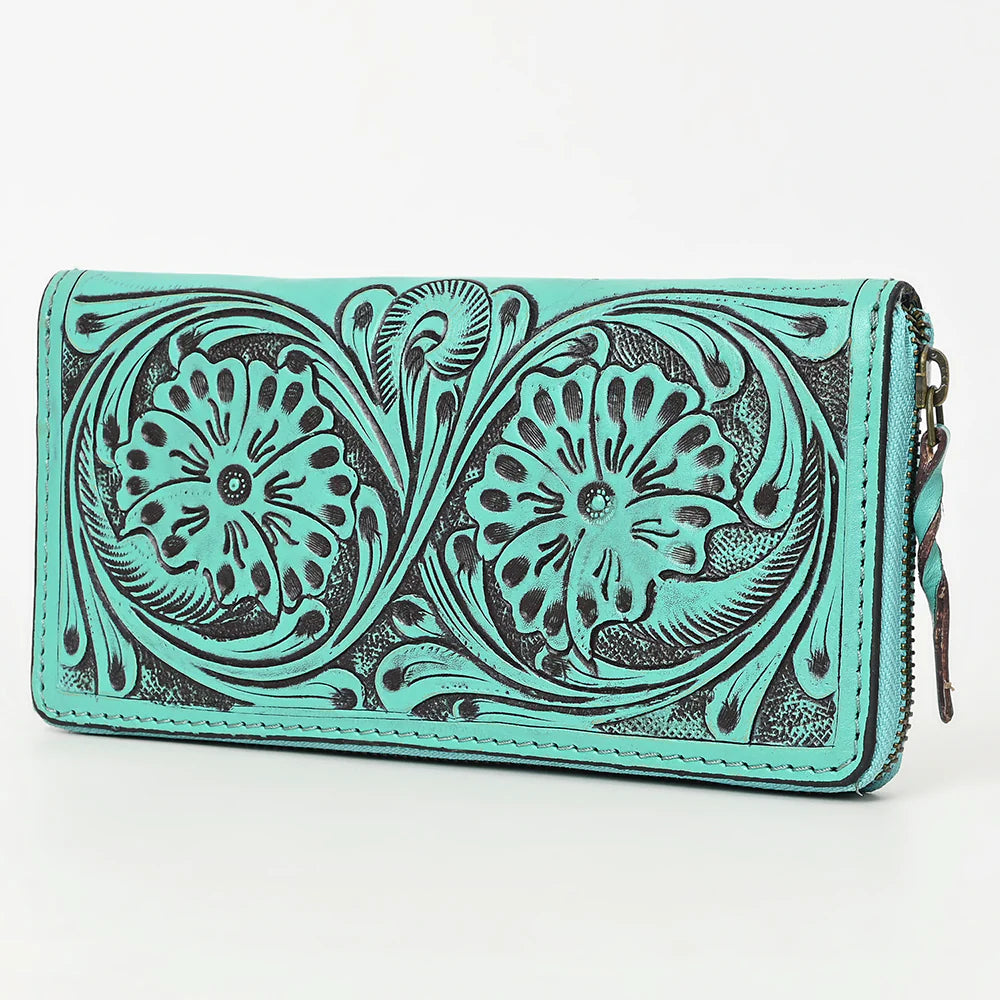 ADBGZ731B - Turquoise Tooled Wallet