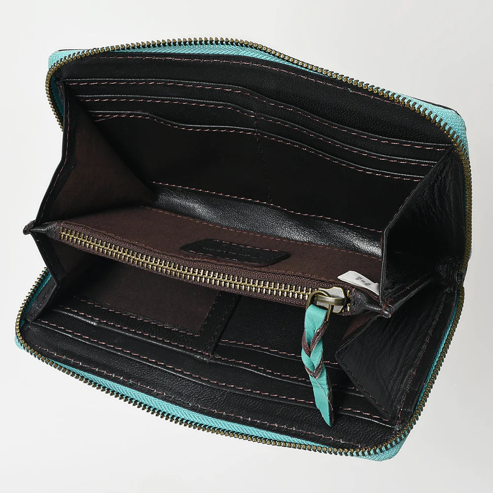 ADBGZ731B - Turquoise Tooled Wallet