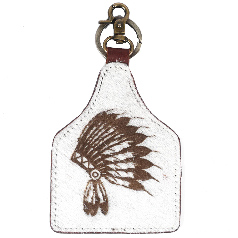 American Darling Hair on Hide Branded Keychains