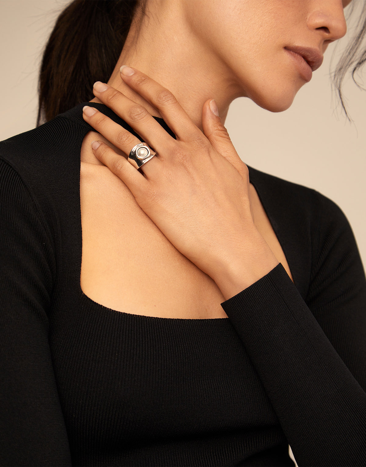 Mi Talisman - Ring with pearl - Silver