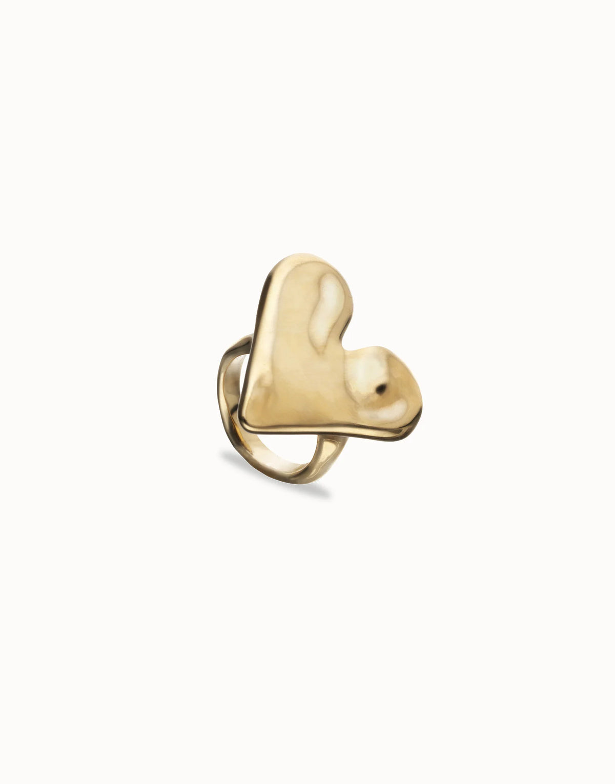 Pálpito Beat - Maxi ring with heart shape - Gold