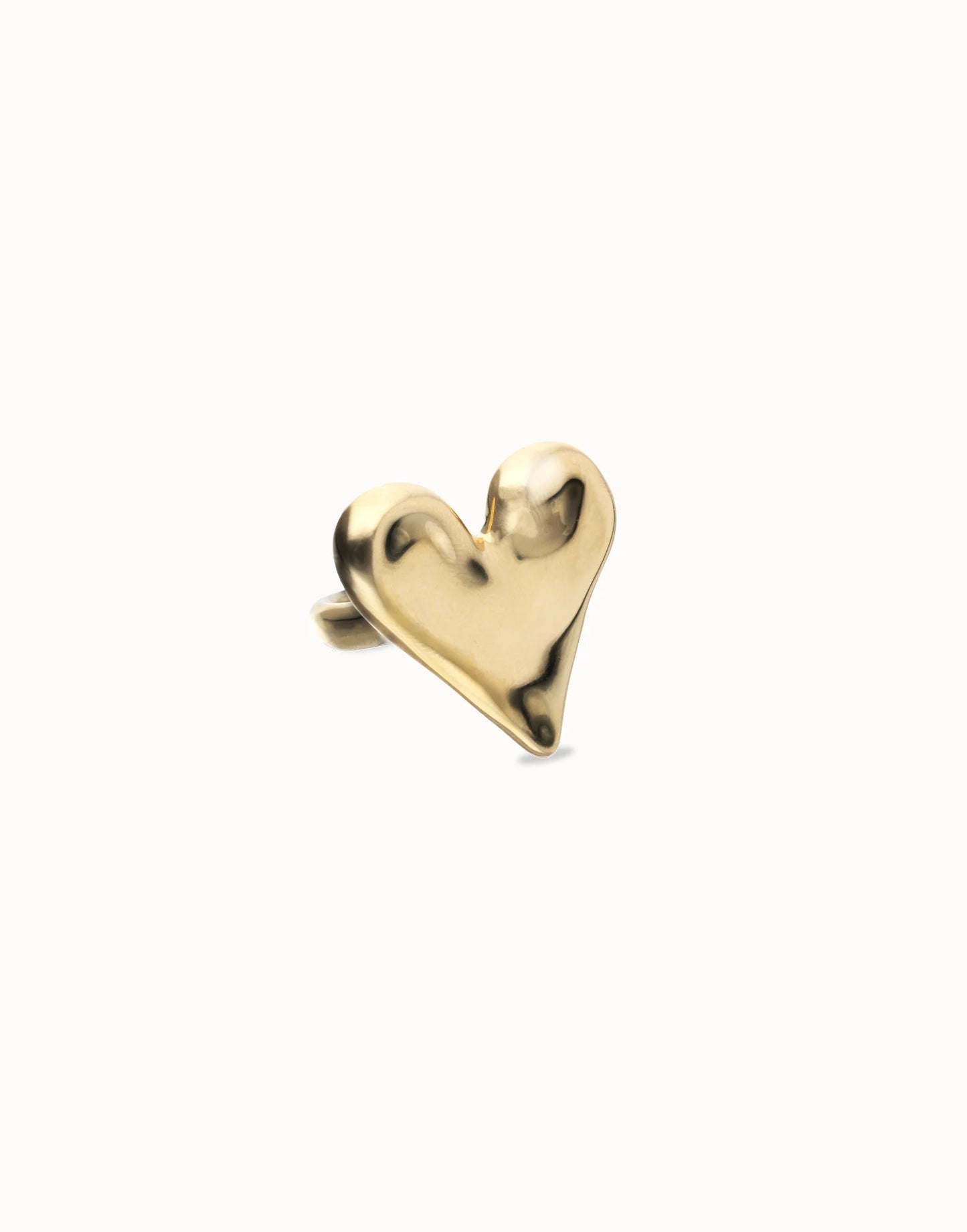 Pálpito Beat - Maxi ring with heart shape - Gold