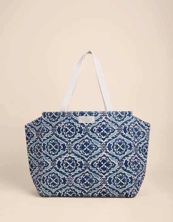 Shop Tote Serpentine Medallion Ikat Cream