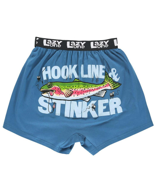 Hook, Line, and Stinker Men's Funny Boxer