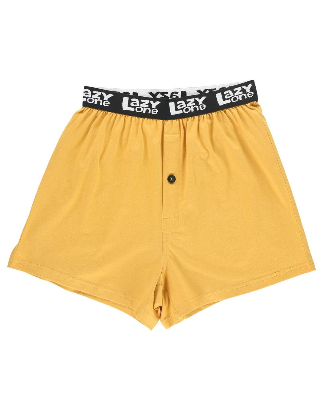 Silent Butt Deadly Men's Yellow Crocodile Funny Boxer