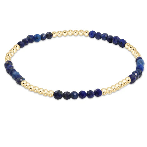 Blissful Pattern 2.5mm Bead Bracelet - Lapis