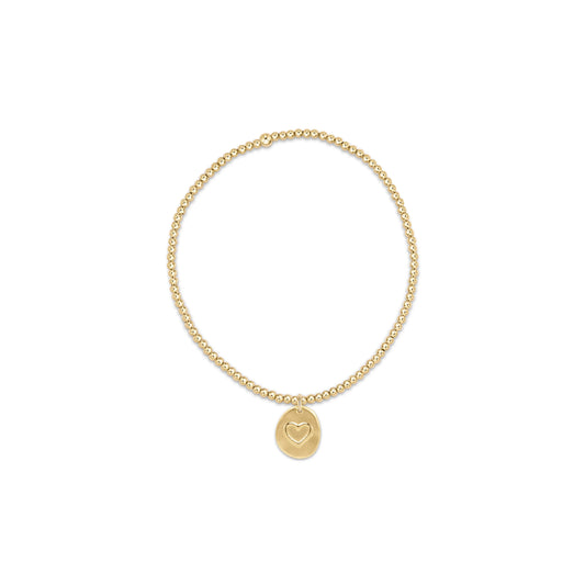 Classic Gold 2mm Bead Bracelet - Inspire Love Small Gold Charm
