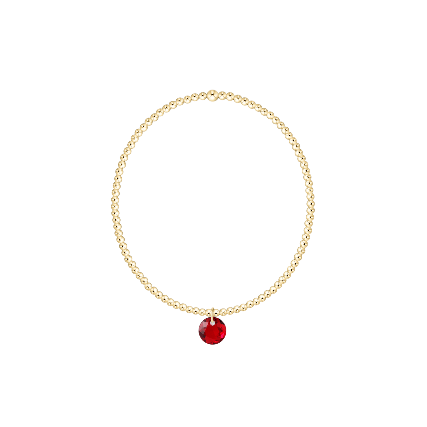 Classic Gold 2mm Bracelet - Reflection Small Charm
