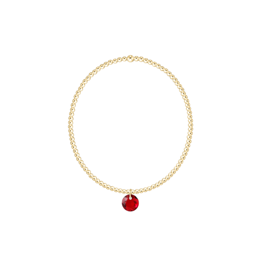 Classic Gold 2mm Bracelet - Reflection Small Charm