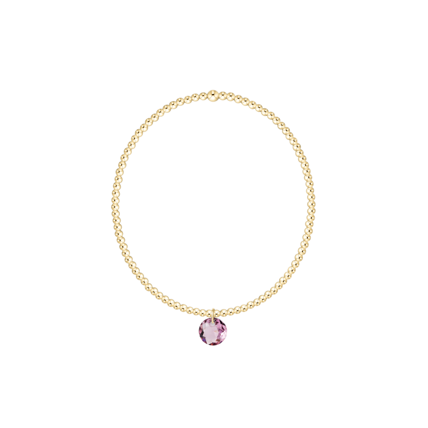 Classic Gold 2mm Bracelet - Reflection Small Charm