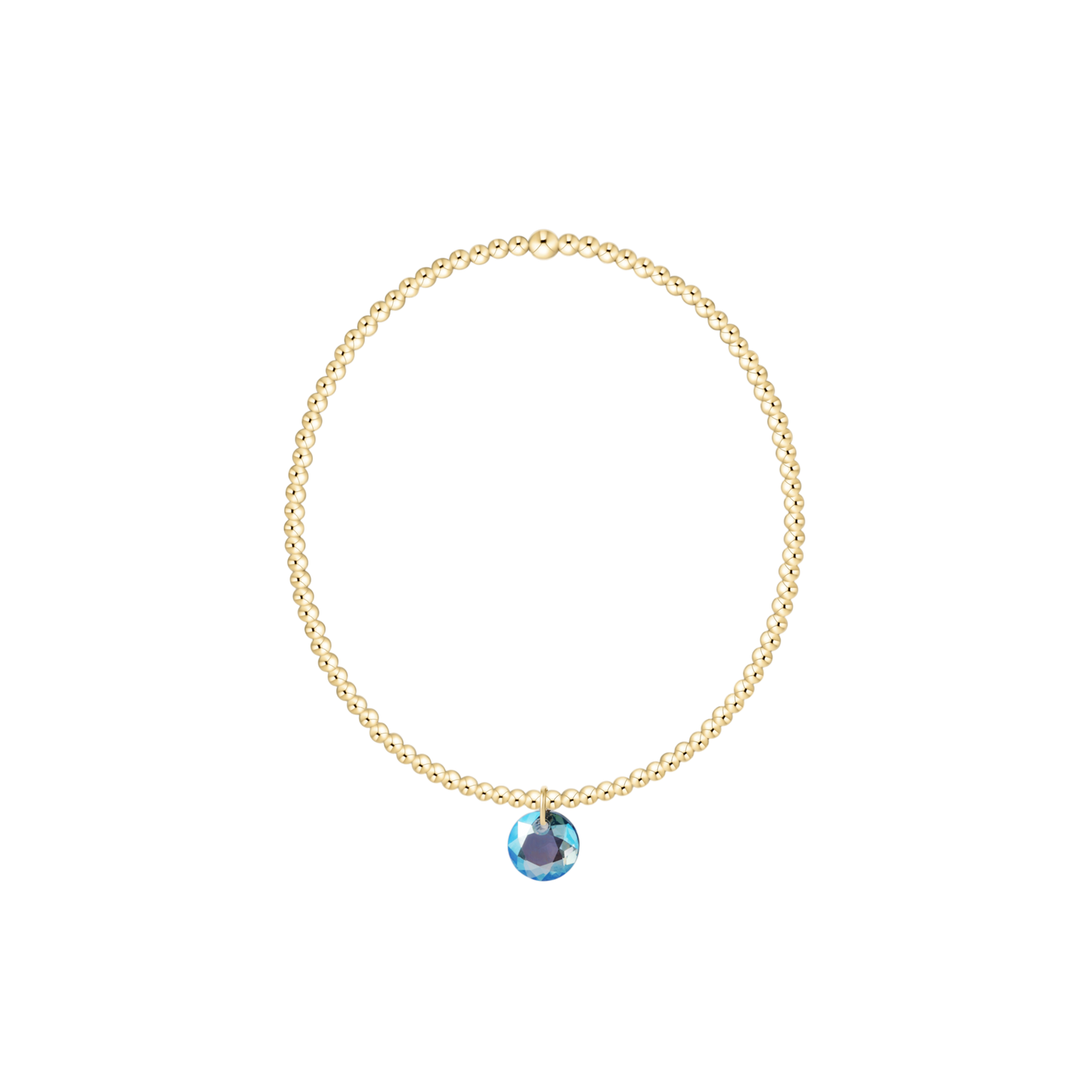 Classic Gold 2mm Bracelet - Reflection Small Charm