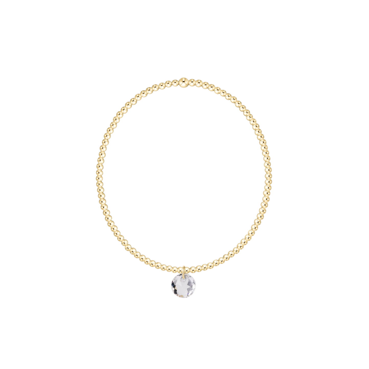 Classic Gold 2mm Bracelet - Reflection Small Charm