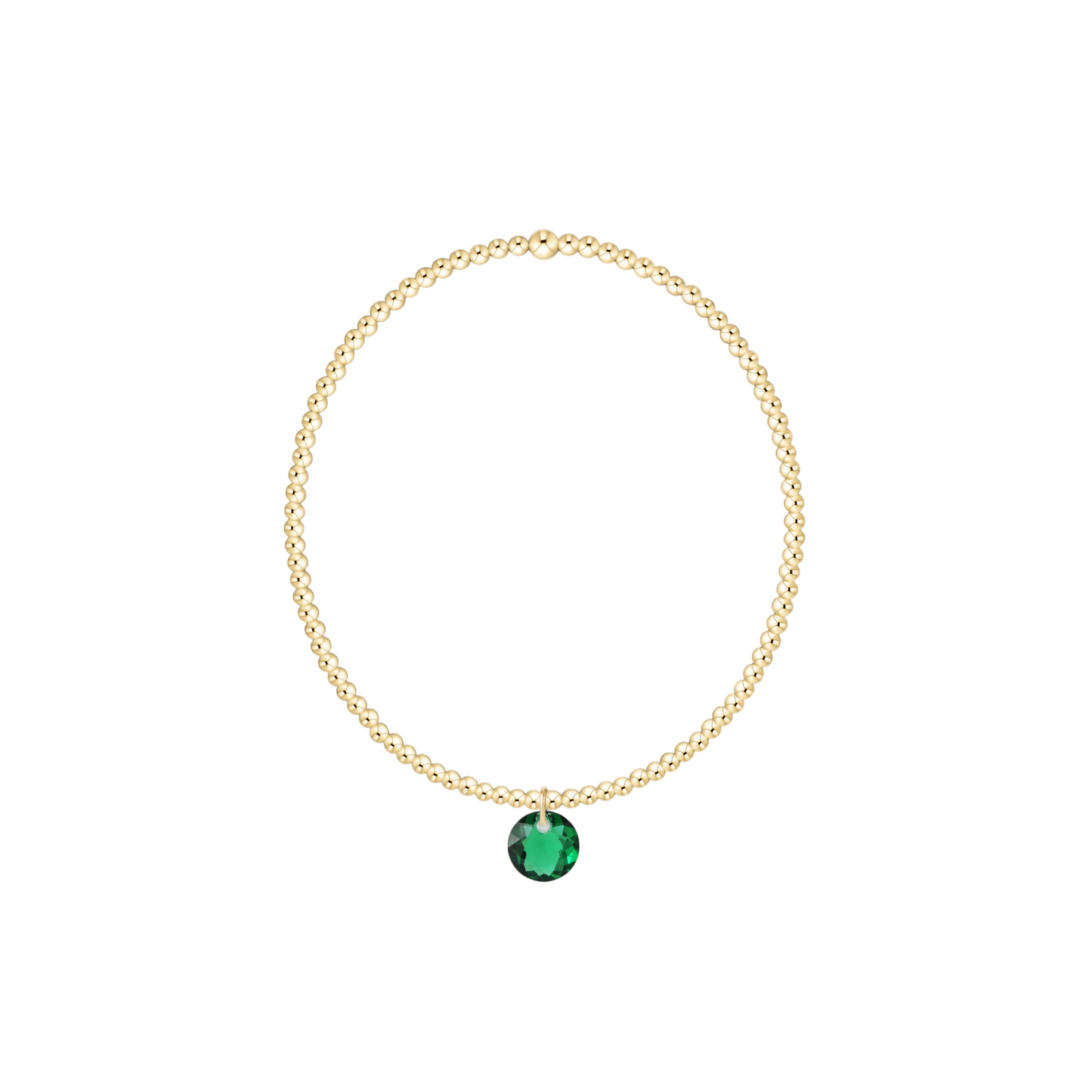Classic Gold 2mm Bracelet - Reflection Small Charm
