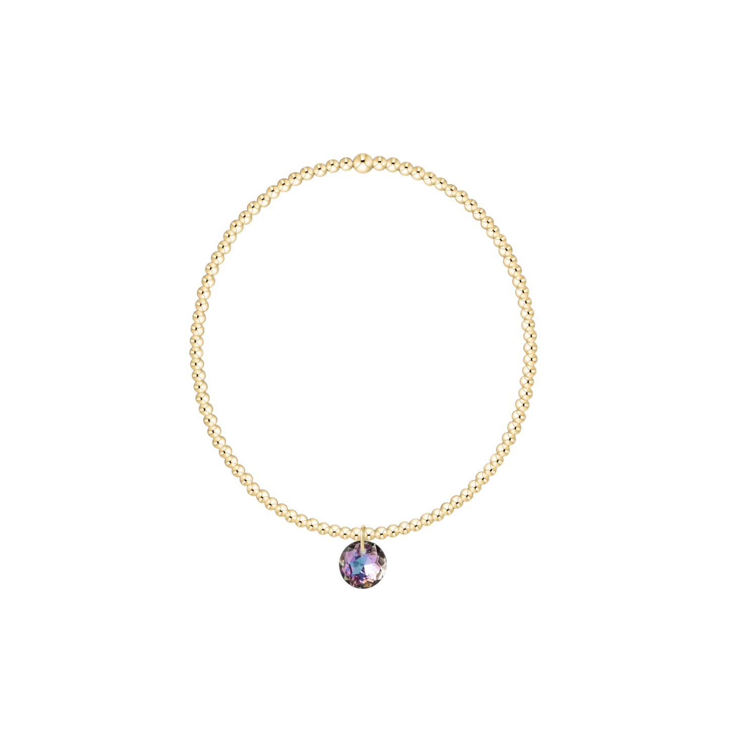 Classic Gold 2mm Bracelet - Reflection Small Charm