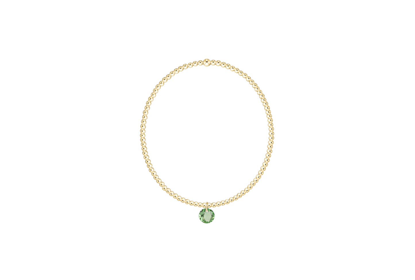 Classic Gold 2mm Bracelet - Reflection Small Charm