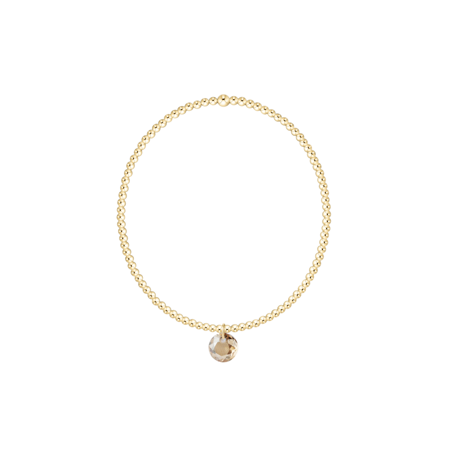 Classic Gold 2mm Bracelet - Reflection Small Charm