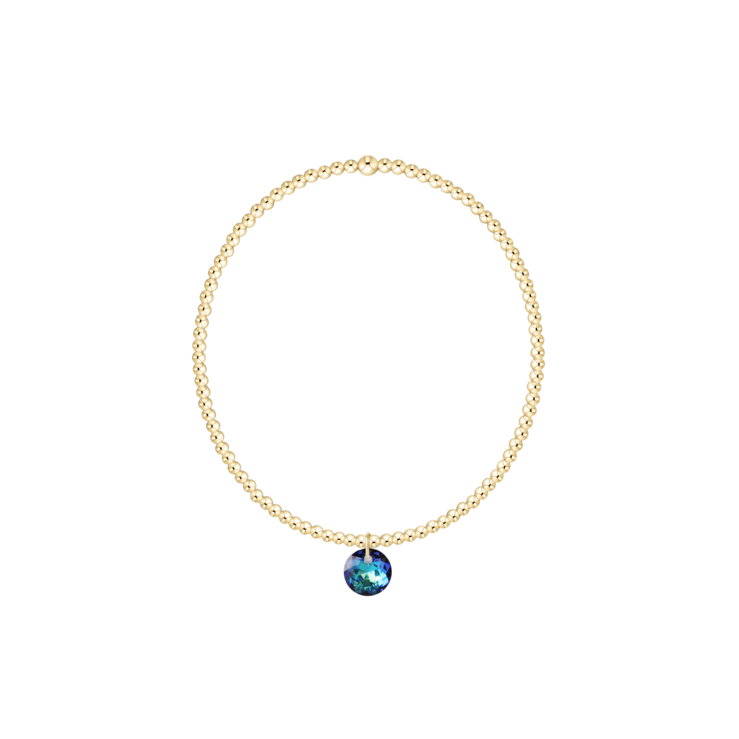 Classic Gold 2mm Bracelet - Reflection Small Charm