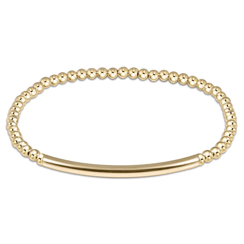 Classic Gold 3mm Bead Bracelet - Bliss Bar Smooth