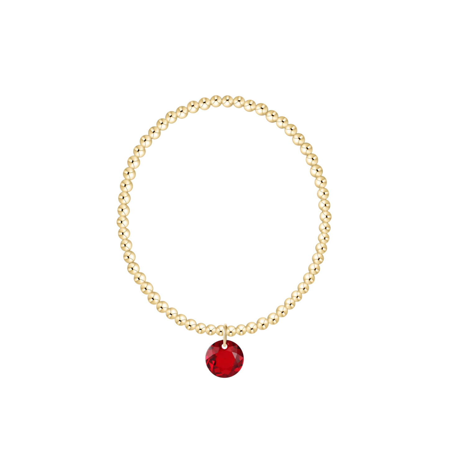 Classic Gold 3mm Bracelet - Reflection Charm
