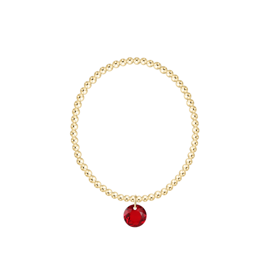 Classic Gold 3mm Bracelet - Reflection Charm