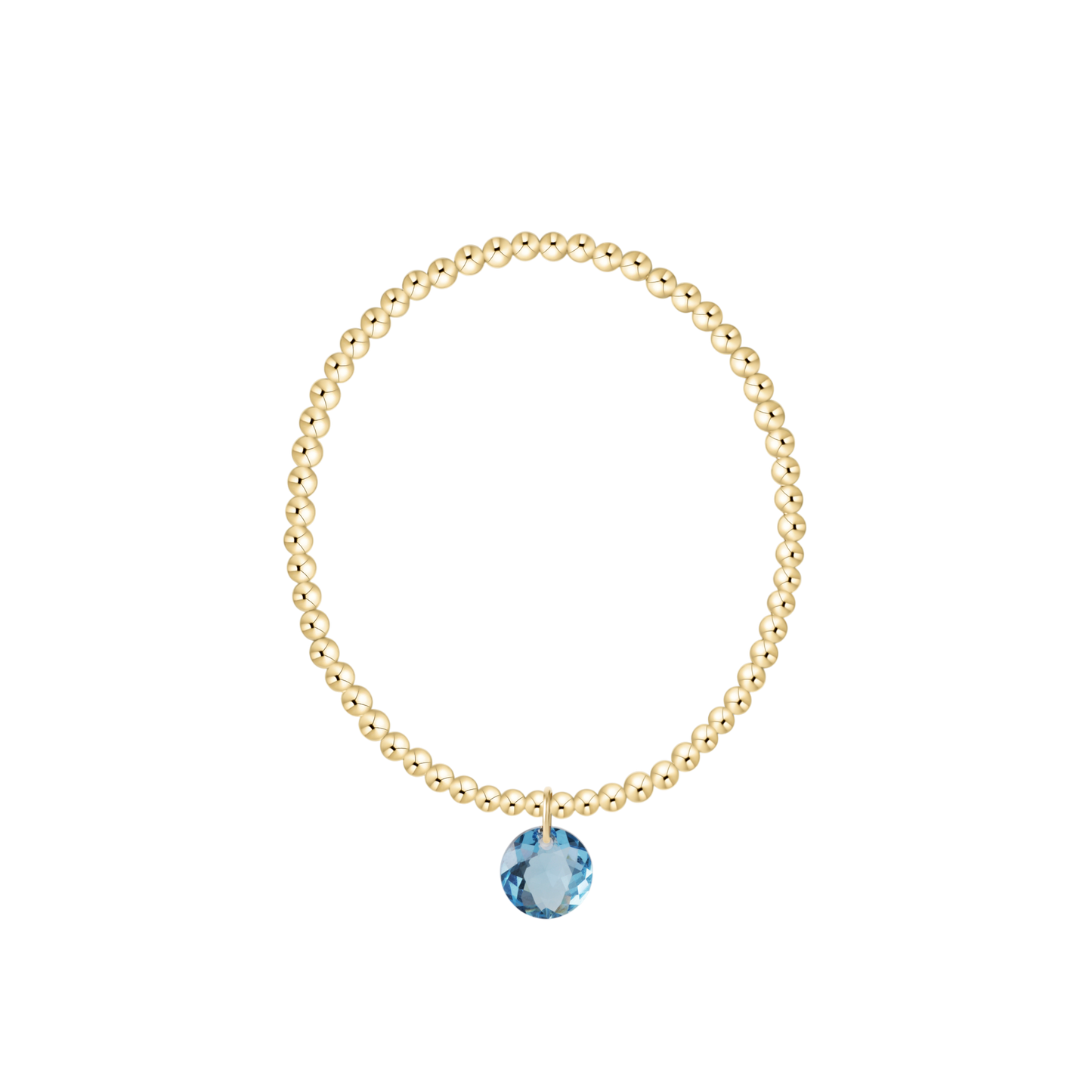 Classic Gold 3mm Bracelet - Reflection Charm