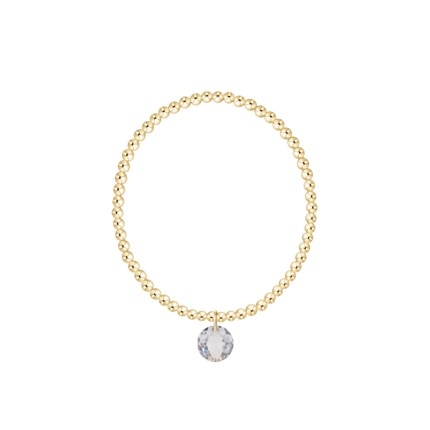 Classic Gold 3mm Bracelet - Reflection Charm