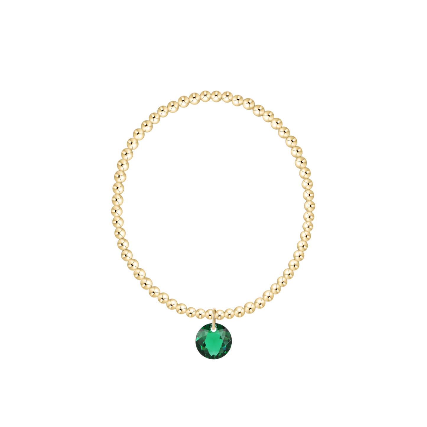 Classic Gold 3mm Bracelet - Reflection Charm