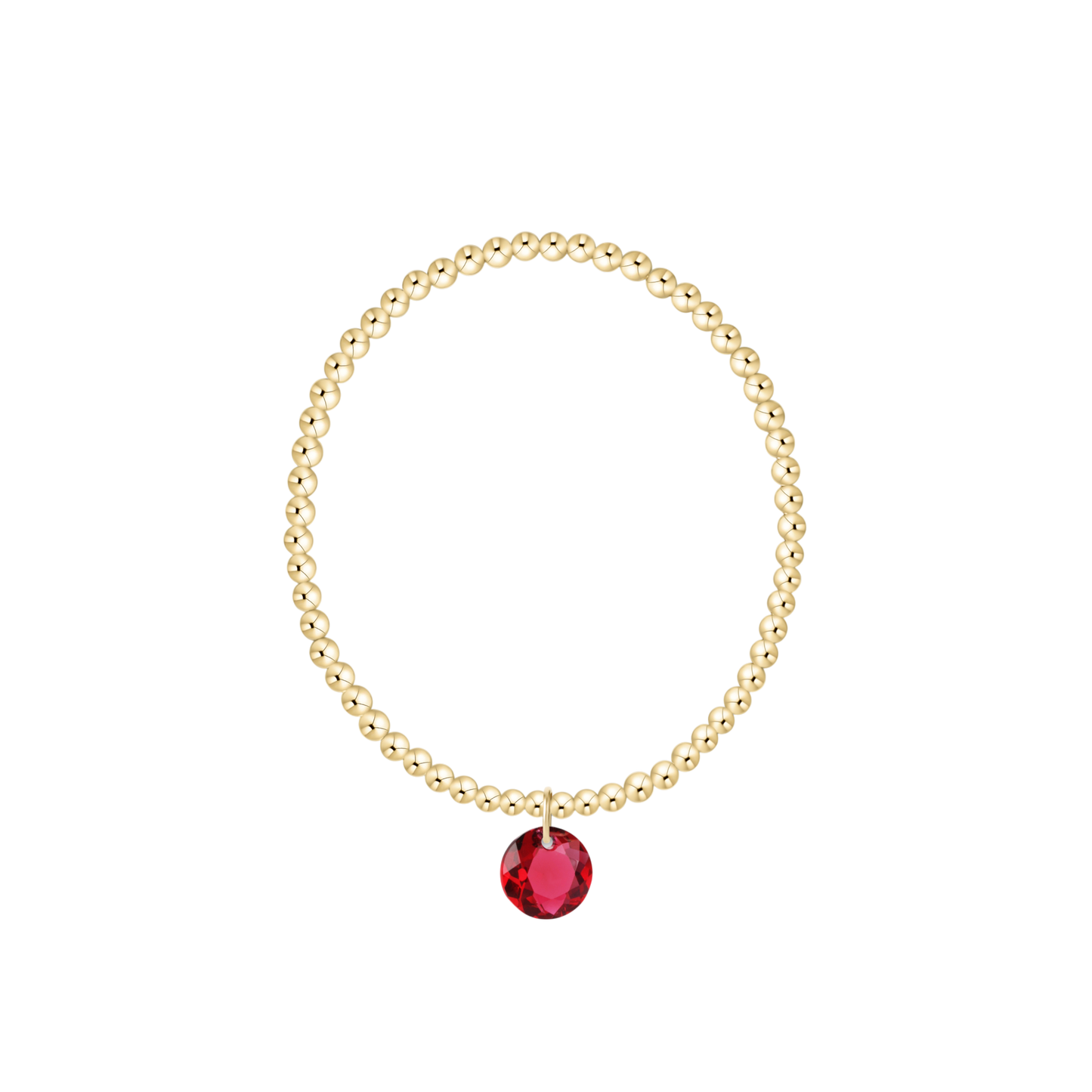Classic Gold 3mm Bracelet - Reflection Charm